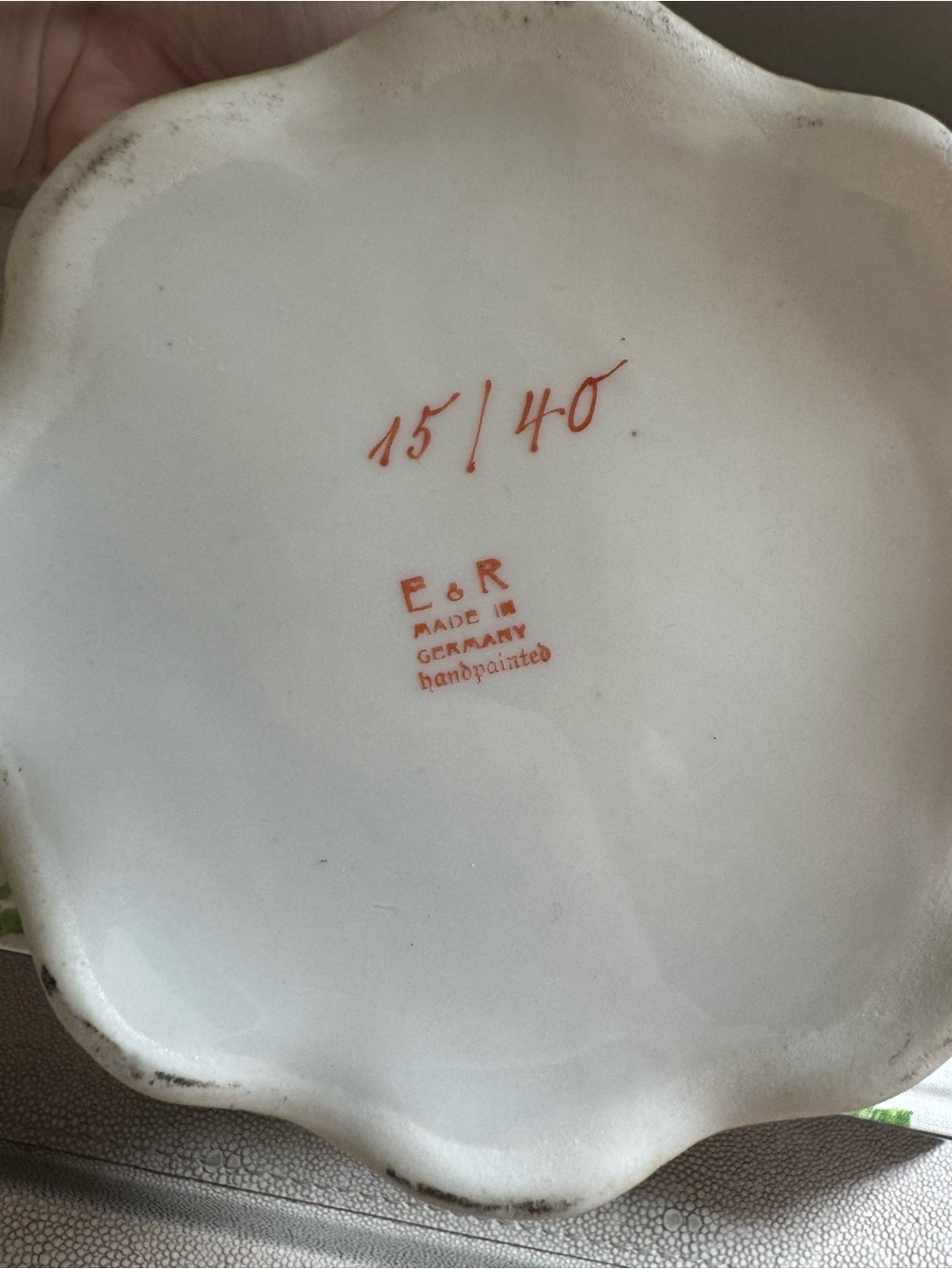 Antique Ebeling Reuss E&R Germany Lusterware Covered Sugar Bowl Pink Rose c.1910 - Picture 6 of 6